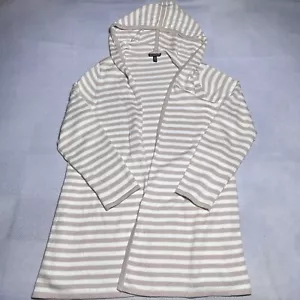 Eileen Fisher Brown Striped Linen Cotton Blend Open Cardigan Womens Size XL - Picture 1 of 13