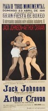 Jack Johnson vs Arthur Cravan Boxing Poster Fine Art Lithograph S2