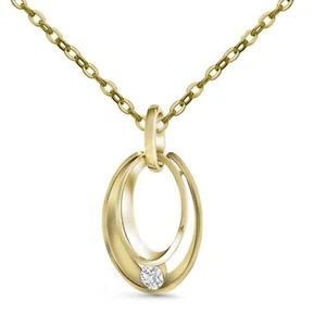 Colgante ovalado con 1 circo. Oro 333 40,45,50,55,60 cm diferentes cadenas de oro - Imagen 1 de 31