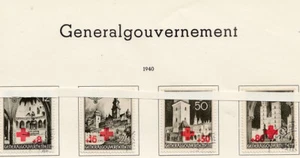 Generalgouvernement 1940 MiNr. 52 - 55 Satz gestempelt, Rotes Kreuz - Bild 1 von 1