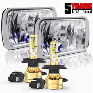 Pair 7X6" 5X7" LED Headlights H4 Fit For Ford E-100 E-150 E-250 E350 Econoline - Picture 1 of 19