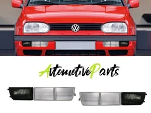Frecce Anteriori Luci Paraurti Golf 3 1991-1997 Nero/Bianco (Senza Fendinebbia) - Foto 1 di 8