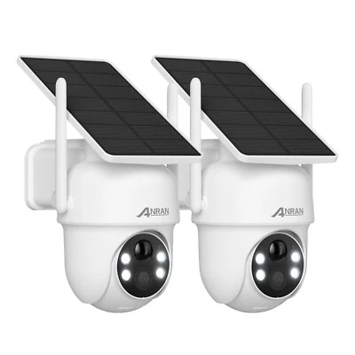 ANRAN Solar Battery Powered Wireless Security Camera System Outdoor Home Wifi IP - Image 1 of 4