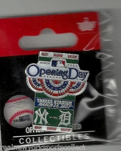 2011 NEW YORK YANKEES VS DETROIT TIGERS OPENING DAY PIN #2 3/31 - Picture 1 of 1