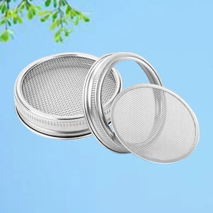 2 Pcs Food Grade Sprout Lid Germination Can Lids Jar Sprouting Strainer - Picture 1 of 12
