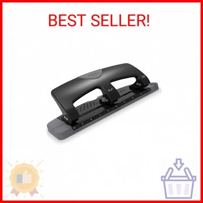 Swingline 3 Hole Punch, 20 Sheet Capacity Three Hole Puncher 3 Ring, Paper Punch