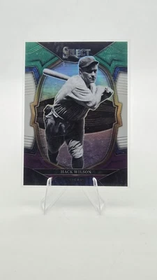 2023 Panini Select - Concourse Hack Wilson #42 Green White Purple Prizm /199 - Image 1 of 4
