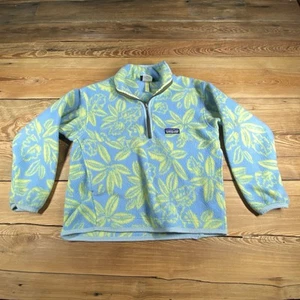 Patagonia Kids Synchilla Marsupial Floral 1/2 Zip Pullover Fleece M Gorpcore - Picture 1 of 10