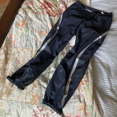 Mens NOVARA Black Biking Cycling Riding Reflective Shell Rain Pants Sz S - Image 1 of 4