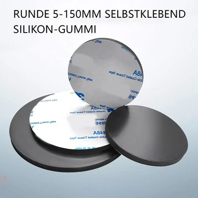 Runde 5-150mm Selbstklebend Silikon-Gummi Rutschfeste Pads Maschine Möbelfüße - Bild 1 von 4