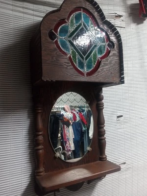 Stain Glass Wall Shelf Vintage Style - Image 1 of 3
