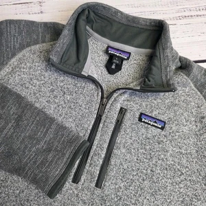 Patagonia Better Sweater 1/4-Zip Fleece Mens Large Stonewash Grey Outdoor Hiking - Picture 1 of 9