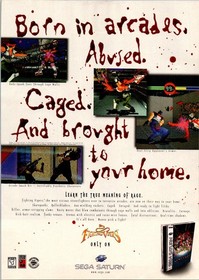 Sega Saturn Fighting Vipers Original Print Ad Vintage 1996 Game Promo