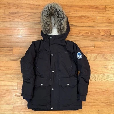 Lands End Kid Expedition Parka Jacket Winter Jacket Hood Fleece L 10/12 FLAW - Image 1 of 4