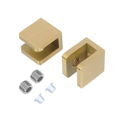  Lot de 2 supports d'étagères en verre : supports de fixation en laiton pour - Image 1 of 4