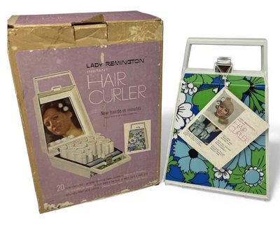 New Lady Remington 1968 Hot Rollers Curlers with Pins/Clips HC-1  Vintage - Image 1 of 4