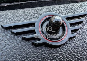 Distintivo perno serratura porta nero lucido surround per Mini Cooper Countryman Works JCW - Foto 1 di 5