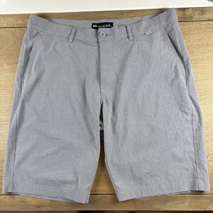Travis Mathew Shorts Mens 36 Gray Golf Chino Performance Stretch Casual Beck - Picture 1 of 8
