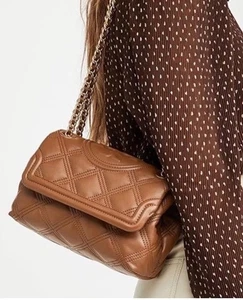 Tory Burch Soft Fleming Convertible Shoulder Bag-color Moose/ Brown - Picture 1 of 14
