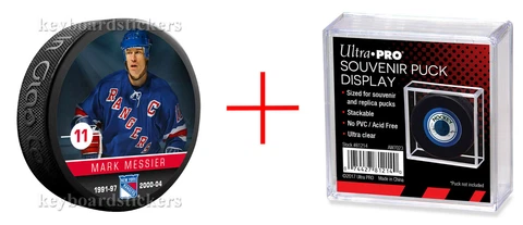 NHL Alumni Mark Messier New York Rangers Collector Hockey Puck w/Cube - NEW Cover