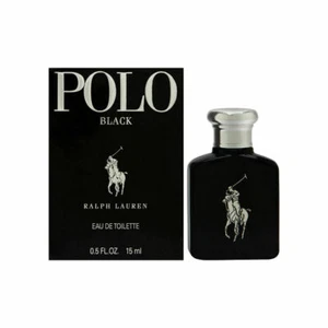 POLO BLACK Cologne Perfume Ralph Lauren 0.5 oz 15 ml EDT Splash For Men NewBoxed - Picture 1 of 1