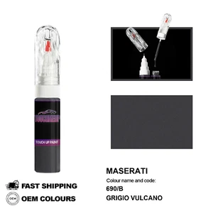 FOR MASERATI GRIGIO VULCANO 690/B Touch Up Paint Pen Brush Fix Kit Scratch Chip - Picture 1 of 8