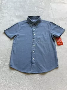 Wonder Nation Boys Blue Pocket ShortSleeve Button Down Woven Shirt Size M (8)NWT - Picture 1 of 12