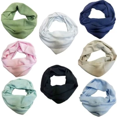 FASHION Einfarbig Loop 100% Baumwolle Italy Sommer Frühling Strick Tuch Rundschal Unisex