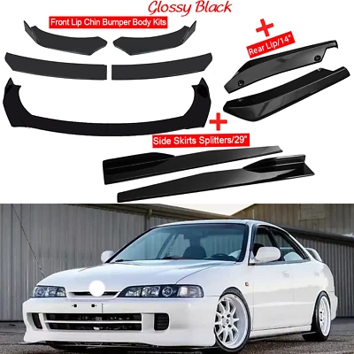 For Acura integra Front Bumper Lip Spoiler Body Kit Side+Skirt Rear - Image 1 of 4