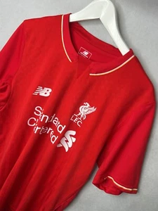 Liverpool FC Shirt Mens Medium  Red New Balance Home 2015/16 Allen 24 Signed - Picture 1 of 12