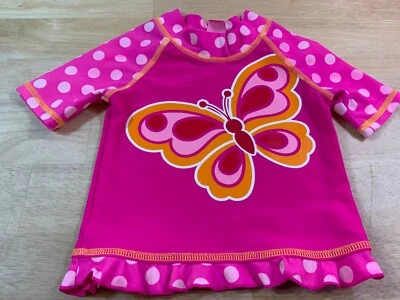 Camisa de natación y sol The Childrens Place rosa con mariposa talla 18 meses* para bebé niña Foto 1 de 3
