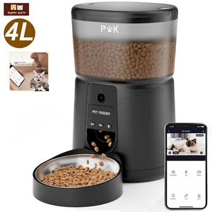 Distributore automatico di cibo per gatti con video HD 1080P 4L WiFi distributore automatico di cibo DE - Foto 1 di 10