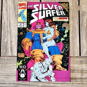 Silver Surfer #56 Thanos Infinity Gauntlet Crossover Marvel 1987 - Picture 1 of 7