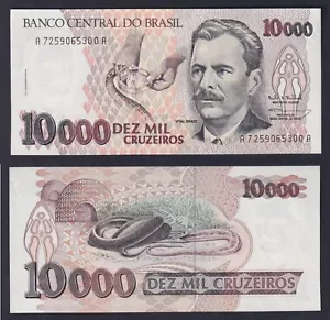Billete Brasil 10000 CRUZEIROS 1993 P.-233c FDS/UNC - Imagen 1 de 1
