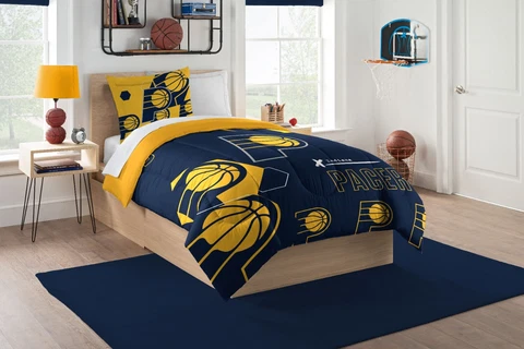 Indiana Pacers Twin Bedding (Hexagon) OFFICIAL NBA Cover