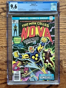 Nova #1 CGC 9.6 1976 White Pages Key Issue Origin & 1st Appearance of Nova - Picture 1 of 3