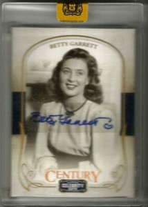 Betty Garrett 2008 Donruss Celebrity Cuts Blue Ink Autograph #145/200
