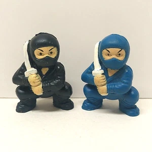 Vintage Mini Ninja Figure Lot of 2 - 1" Ninjas - Vending Gumball Machine - Picture 1 of 2