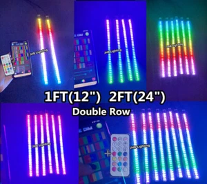 1FT 12" 2FT 24" Bluetooth Control Remoto DOBLE FILA PERSECUCIÓN LED IP68 Tiras Kit de Luz - Imagen 1 de 19