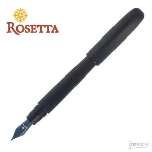 Rosetta Vulcan Fountain Pen, &quot;Stealth&quot; Matte Black, Ruthenium - Picture 1 of 4