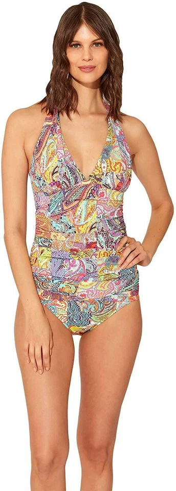 Bleu by Rod Beattie L49735 Womens Yellow Sarong Bikini Bottoms Size 12