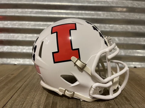 Custom Illinois Fighting Illini (2014) Speed Mini Helmet Cover