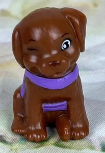 Barbie Sister Chelsea Princess Brown Pet Puppy Dog PURPLE Coat Winking - Picture 1 of 8