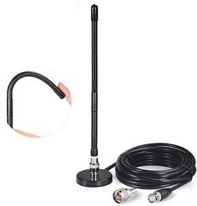 CB Antenna 27MHz Soft Whip Magnetic Base BNC PL259 Male for Cobra Midland Uniden - Picture 1 of 12