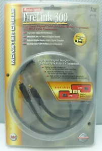 Monster Cable FireLink 300 IEEE 1394 4 pin to 4 pin 1 meter Digital/video cable - Picture 1 of 3