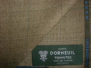 DORMEUIL 95% WOOL + 5% CASHMERE “VINTAGE” SUITING FABRIC CASHMERE TOWNTEX -3.5 m - Picture 1 of 12