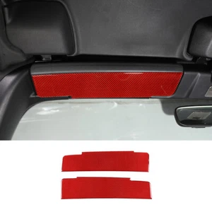 For Mazda MX-5 2009-2014 Vanity Mirror Decorative Panel Carbon Fiber Red 2PCS - Picture 1 of 9