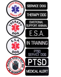 Vest Patches: Service Dog | Therapy | ESA Support Dog | PTSD | ALL ACCESS CANINE - Picture 1 of 22