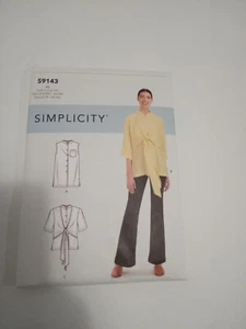 Simplicity SEWING PATTERN S9143 Misses Button Up Tops 6-14 Or 14-22 - Picture 1 of 2