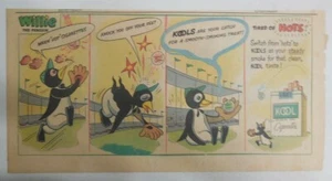 Willie The Penguin Kool Cigarette Ad: "Baseball" 1950's Size: 7.5 x 15 inches - Picture 1 of 2